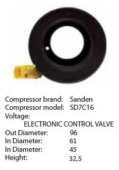 Obrázek k výrobku 9619 - cívka kompresoru Sanden SD7V16/SD7C16 – Citroen/Peugeot - 12V 102-1579