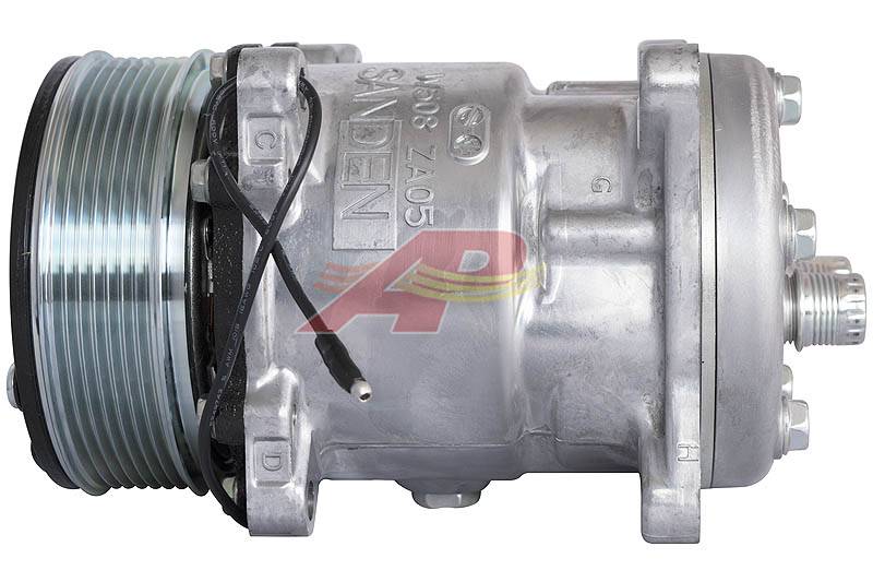 Obrázek k výrobku 9108 - kompresor SD5H14 12V, PV7, 119 mm - model 6628 horizontální o-kroužek 509-428