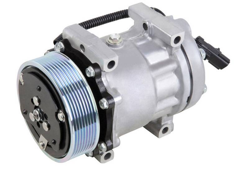 Obrázek k výrobku 9220 - kompresor SD7H15 12V, PV6, 119mm, tangenciální úchyty, vertikální o-kroužek - model 4628/8105 1201545/509-543