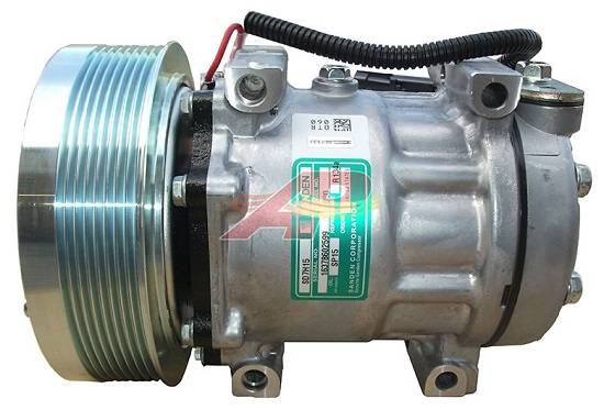 Obrázek k výrobku 9840 - kompresor SD7H15 12V, PV8, 152 mm - Claas - tangenciální, B. pad - model 509-666