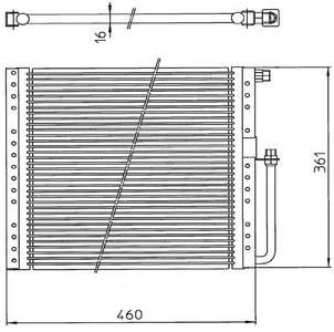 Obrázek k výrobku 8922 - kondenzátor Sanden MFC-2046 AE - 460x360x16 mm C.88.12.507.A/30311516