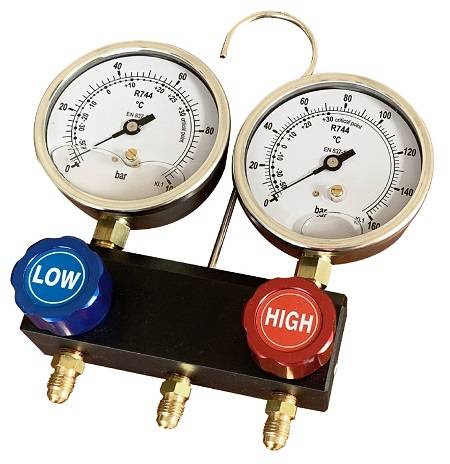Obrázek k výrobku 9798 - manometr 2ventilový pro CO2 (R744) 13.411