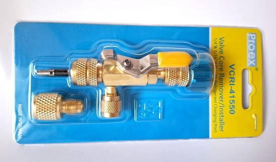 Obrázek k výrobku 10130 - přípravek pro výměnu ventilků pod tlakem 1/4"SAE + redukce 5/16" VCRI-41550