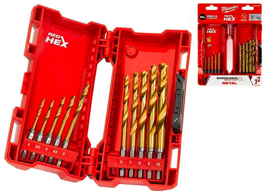 Obrázek k výrobku 9956 - sada vrtáků Red hex SWave HSS-g 10ks