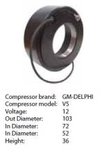 Obrázek k výrobku 9544 - cívka kompresoru Delphi Diavia V5 - pro univerzální kompresory - 12V 11-0558-22