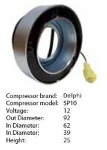 Obrázek k výrobku 9558 - cívka kompresoru Delphi SP10 – 12V 11-0351-02