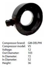 Obrázek k výrobku 9595 - cívka kompresoru Delphi V5 – Nissan, Renault, Opel – konektor přímý - 12V 102-0031