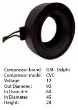 Obrázek k výrobku 9008 - cívka kompresoru GM/Delphi CVC Opel Astra G (98-) - 12V 81.73126/CC-5019/CC500A