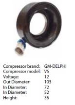 Obrázek k výrobku 9014 - cívka kompresoru GM/Delphi/Harrison V5 Opel Vectra/Corsa B (1995-2002) - 12V CC-5001
