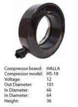 Obrázek k výrobku 9316 - cívka kompresoru Halla HS -15/18 - 12V CC-18981