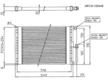 Obrázek k výrobku 9268 - kondenzátor Sanden MFC-1054AE - 540x310x16 mm C.88.12.509.A/30311534