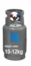 Obrázek k výrobku 6335 - lahev tlaková 12,3L na chladivo, dvojcestný ventil, šedá