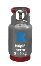Obrázek k výrobku 6336 - lahev tlaková 12L na chladivo vratná - levý závit červený pruh